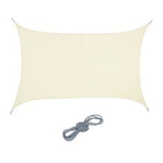UNBRANDED Sun sail pravokotno krem barve 
