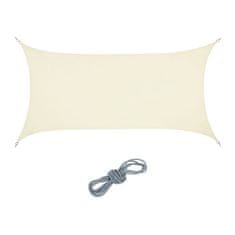 UNBRANDED Sun sail pravokotno krem barve 