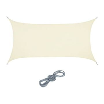 UNBRANDED Sun sail pravokotno krem barve