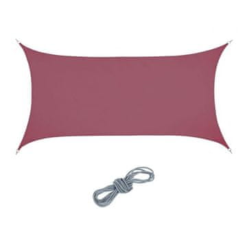 UNBRANDED Sun sail pravokotno bordo