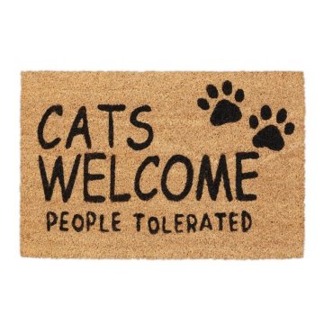 UNBRANDED Predpražnik iz kokosovih vlaken Cats Welcome