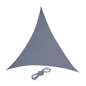 UNBRANDED Sončno jadro poliester trikotno temno sivo