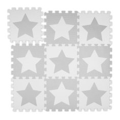 UNBRANDED Podloga za puzzle zvezde svetlo sive barve 