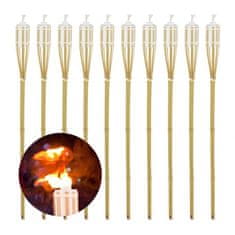 UNBRANDED Set 10 vrtnih svetilk iz bambusa 