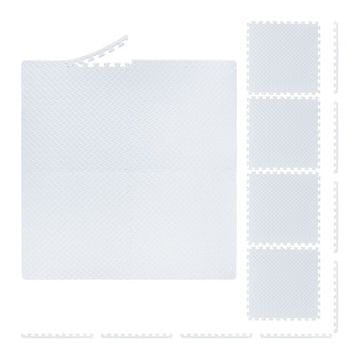 UNBRANDED Bela zaščitna podloga za tla v kompletu 8 kosov