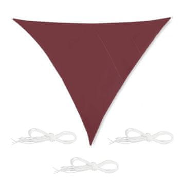 UNBRANDED Trikotno rdeče-rjavo sončno jadro