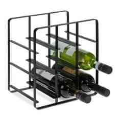 UNBRANDED Kovinsko stojalo za vino za 9 steklenic 