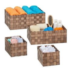 UNBRANDED Pletena košara za shranjevanje Set 4 