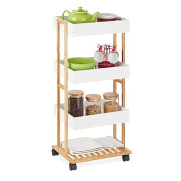 UNBRANDED Servirni voziček s 4 policami