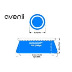 Bazen Avenli 420x84 cm z obročem