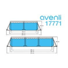 avenli Bazen z okvirjem 300X207X65 cm