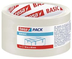 Basic Pakirni trak, 50 m x 48 mm, prozoren, TESA
