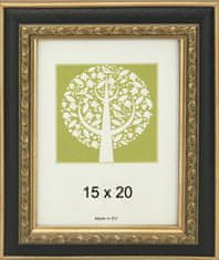 Karako Foto okvir 15x20 cm, imitacija lesa, namizni, stenski, 18 črn