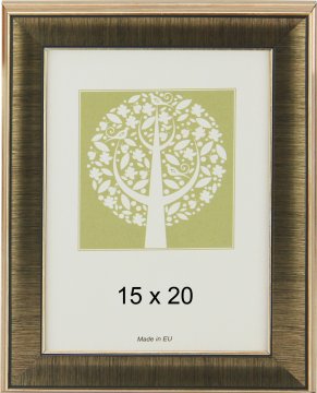 Karako Foto okvir 15x20 cm, imitacija lesa, namizni, stenski, 19 temno srebrna