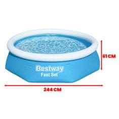 Bestway Napihljiv bazen 2,44 x 0,61 m 57448