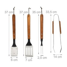 UNBRANDED 4-delni set jedilnega pribora za žar 