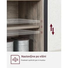 VASAGLE Stranska omarica v industrijskem slogu, 100 × 33 × 80 cm
