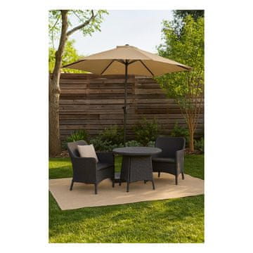 Denis Aluminijast senčnik 270 cm sivo-rjave barve