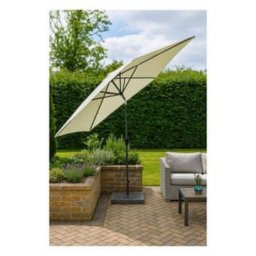 Denis Aluminijast senčnik 300 cm z nagibom v bež barvi