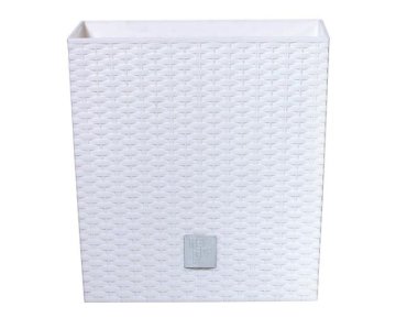 Prosperplast Cvetlični lonec Rato Low white, 17 x 17 x 17 cm
