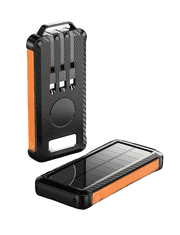 BOT Solarna banka SP7 1 panel 10000mAh s kabli oranžna