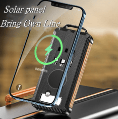 BOT Solarna banka SP7 1 panel 10000mAh s kabli oranžna