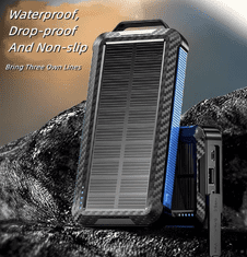 BOT Solarna banka SP7 1 panel 10000mAh s kabli oranžna
