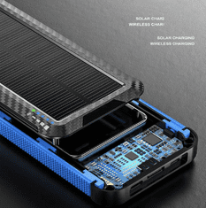 BOT Solarna banka SP7 1 panel 10000mAh s kabli oranžna