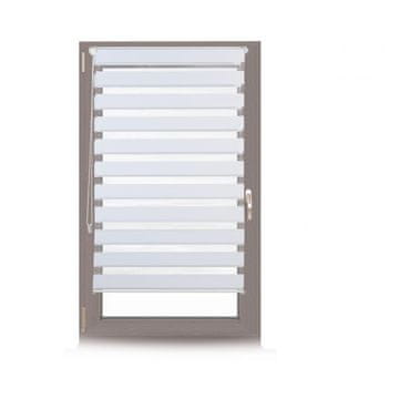 UNBRANDED Dvojna roleta Klemmfix brez vrtanja v beli barvi