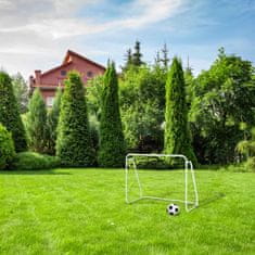 UNBRANDED Bel nogometni gol z jeklenim okvirjem 