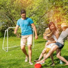 UNBRANDED Bel nogometni gol z jeklenim okvirjem 