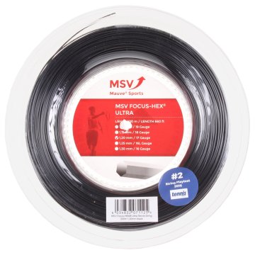 MSV Focus HEX Ultra teniška pletenica 200 m črna premer 1,25