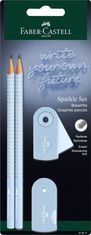 Faber-Castell Komplet svinčnik b faber-castell+radirka+šilček sparkle sky