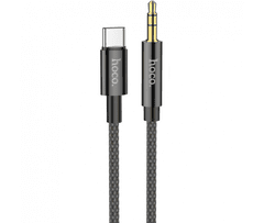 Hoco AUX kabel UPA19 iz Type C na 3.5 mm (1m) črn