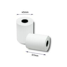 Qoltec Qoltec 51896 Termo papirnati trak 57 mm x 20 m | 55g/m2 | 10 kos | brez BPA