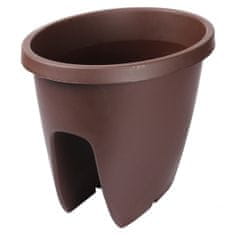 Plastkon Balconia OVI balkonski sadilnik rjave barve dolžina 30 cm