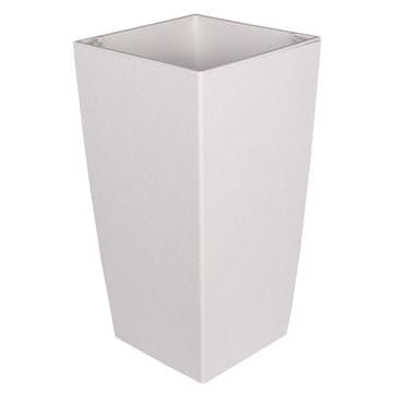 Plastkon Eliot Stone dekorativni cvetlični lonček 25 x 46 cm bela barva pakiranje 1 kos
