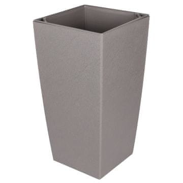 Plastkon Eliot Stone dekorativni cvetlični lonec 30 x 58 cm siv paket 1 kos