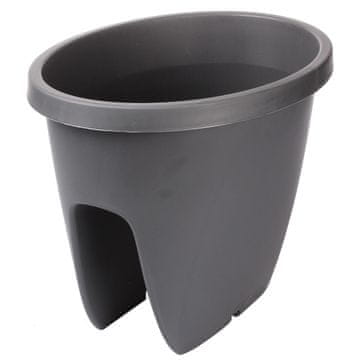 Plastkon Balconia OVI balkonski sadilnik antracit dolžina 30 cm