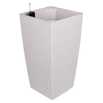 Plastkon Delto Stone samoprelivni sadilnik 30 x 58 cm, bel, v pakiranju po 1