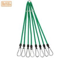 Black+Decker trakovi za pripenjanje, 6 kos, 80 cm, zelena črna