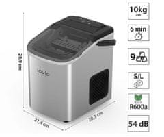 Manta Lovio ledomat, 10kg/24ur, 1.1L, nerjaveče jeklo (LVIM001SL)
