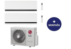 LG Deluxe AI Air MU2R17.U13 + 2x H09S1DA (2x 2,5kW) dvojna klimatska naprava, z montažo