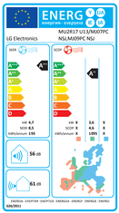 LG Deluxe AI Air MU2R17.U13 + H09S1DA (2,5kW) + H12S1DA (3,5kW) dvojna klimatska naprava, z montažo