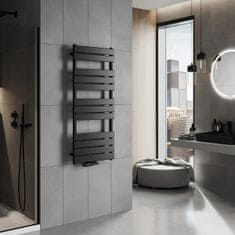 IFS Moderni kopalniški radiator Ceres | 1200 x 500mm | Črn | 610 W 