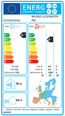 LG Deluxe AI Air MU3R21.U23 + 2x H12S1DA (2x 3,5kW) dvojna klimatska naprava, z montažo