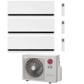 LG Deluxe AI Air MU3R21.U23 + 3x H09S1DA (3x 2,5kW) trojna klimatska naprava