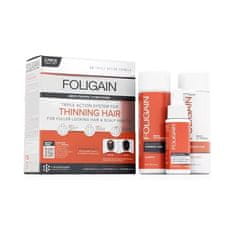 FOLIGAIN Potovalni set izdelkov proti izpadanju las za moške Triple Action