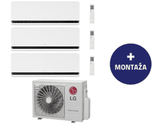 LG Deluxe AI Air MU3R21.U23 + 2x H09S1DA (2x 2,5kW) + 1x H12S1DA (3,5kw) trojna klimatska naprava, z montažo