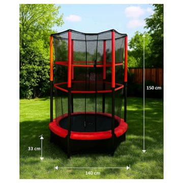Denis Trampolin z zaščitno mrežo 140 cm
